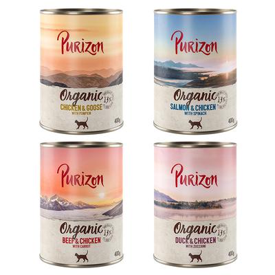 24x 400g Mixpaket Purizon Organic Katzenfutter nass