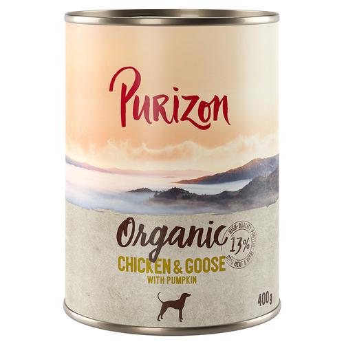 12x 400g Huhn und Gans mit Kürbis Purizon Organic Hundefutter nass