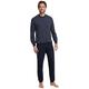 Pyjama SCHIESSER ""Dark Sapphire"" Gr. 64, blau (marine, bedruckt) Herren Homewear-Sets Pyjamas