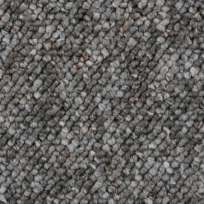 Teppichboden BODENMEISTER "Korfu, Schlinge - meliert, Made in Netherlands", grau (grau anthrazit), B:400cm H:7,5mm L:400cm, Polypropylen, Teppiche, Wohnzimmer, Kinderzimmer, Schlafzimmer, Breite 200/300/400/500 cm Image