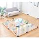 Baby Playpen, Wooden Baby Fence, Foldable Baby Play Yard, Indoor Outdoor Infant Playpen, Toddler Crawling Fence, Baby Playpen with Door,150x200cm