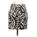 Ann Taylor Casual Pencil Skirt Knee Length: Black Animal Print Bottoms - Women's Size 2 Petite - Print Wash