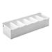 Steelite UF91104 Bar Accessories (6) Compartment Bar Garnish Tray - Flat Hinged Lid, Silver