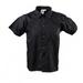 Chef Revival CS006BK-4X Chef's Shirt w/ Short Sleeves - Poly/Cotton, Black, 4X