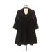 Olivaceous Casual Dress - A-Line: Black Solid Dresses - Women's Size Small