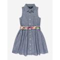 Ralph Lauren Kids Girls Sleeveless Adalene Dress In Blue Size US 16 - UK 12 - 14 Yrs