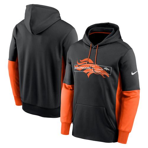 Denver Broncos Nike Therma Hoodie mit Farbblock - Herren