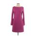 Donna Morgan Casual Dress - Shift: Purple Print Dresses - Women's Size 10