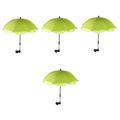 KOMBIUDA 4pcs Stroller Umbrella Toddler Stroller Sunshade Sun Parasol Universal Stroller Board Portable Stroller Chair Umbrella with clamp Adjustable Steel Sun Umbrella Silver Glue Baby