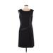 Ellen Tracy Casual Dress - Shift: Black Solid Dresses - Women's Size 8