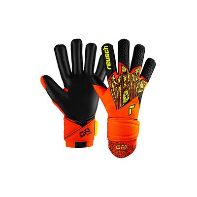 Torwarthandschuhe REUSCH "Reusch GK1 Pro" Gr. 9, orange (orange, gelb) Damen Handschuhe Sporthandschuhe