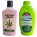 Hemp Heaven Natural Hemp Seed Oil Strawberry Body Lotion 17 oz + U Absorbent Body Powder Pure Cornstarch Fresh Original 8oz