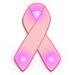 Blinkee Pink Ribbon Flashing Body Light Lapel Pins - Pink