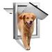 Double-Flaps Aluminum Pet Door With Magnetic Flap