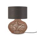 Lampe de Table textile gris Ø32cm