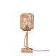 Lampe de table bambou abat-jour rotin naturel, h. 45cm