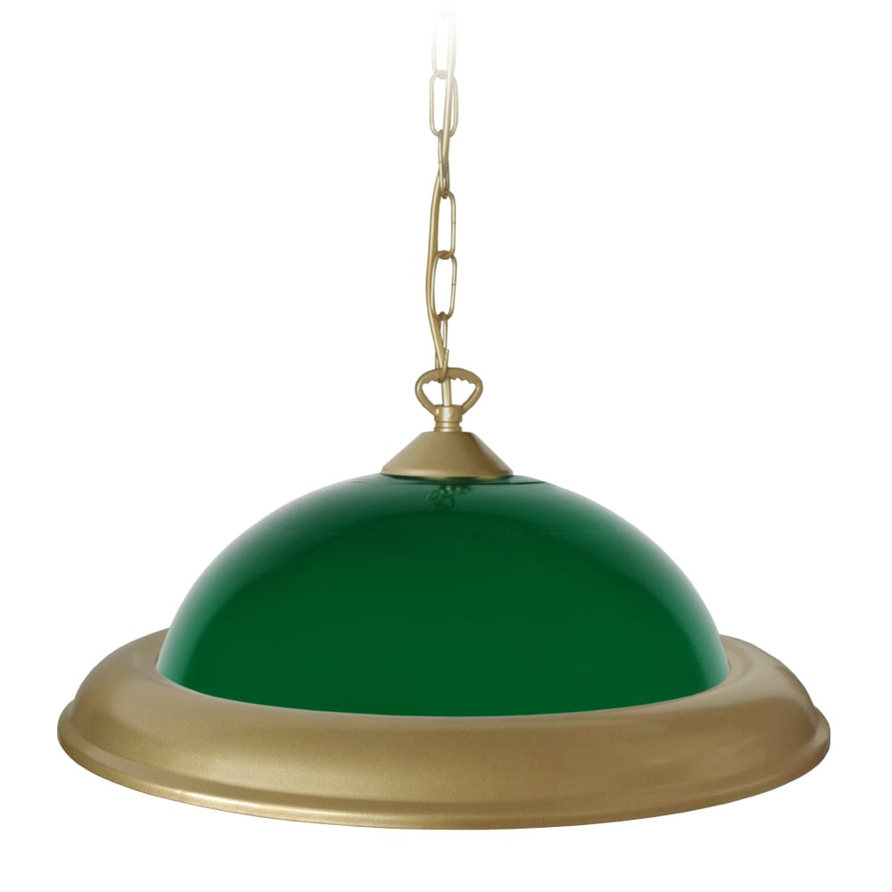 Suspension métalH64cm or;Abat-jour: vert