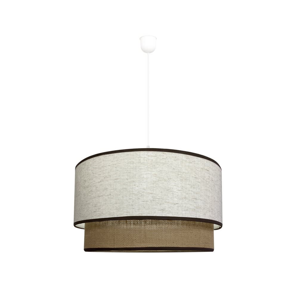 Suspension marron chiné de style naturel en lin et sac rustique