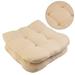 anna Pillow Solid Indoor/Outdoor Wicker Patio Seat Cushions Plush Fiber Fill Weather and Fade Resistant 2 Count Khaki Round Corner 19 x19