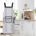 Chef Apron Cooking Apron Gardening Apron Oil BBQ Apron Sturdy Adjustable Back Waist Strap for Doing Chores Barbecue Paint Apron 110cmWhite Hand Wipe