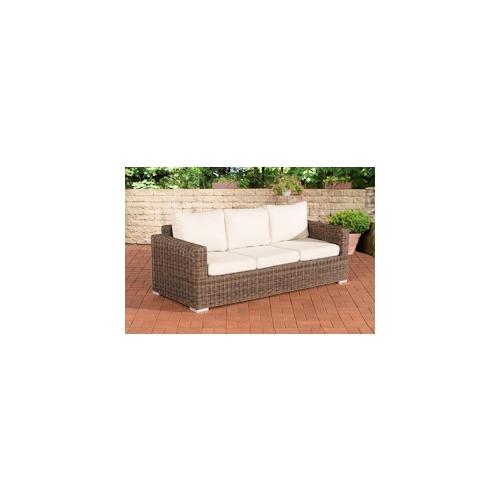 CLP 3er-Sofa Bilbao / Madeira Cremeweiss braun-meliert