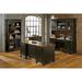 Hartford Wood Double Pedestal Desk, Office Desk, Office Table, Black