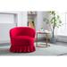 Swivel Barrel Chair Comfy Round Accent Leisure Arm Chair, 360 Degree Swivel Barrel Club Chair with Skirt Design for Living Room