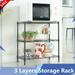 Hottest 3-Tier Storage Shelf Heavy Duty Shelving Unit Height Adjustable Metal Rack for Laundry Bathroom Kitchen Garage Pantry Organization