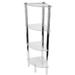 Home Basics 4 Tier Multi Use Arc Glass Corner Shelf Clear