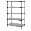 Solid 5 Shelf Starter Units Stainless Steel - 18 x 48 x 54 in.