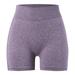 PEASKJP Running Shorts for Women Tummy Control High Waist Soft Stretch Cycling Shorts Running Workout Shorts Purple S