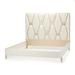 Michael Amini La Rachelle Panel Bed Upholstered/Polyester in Brown/White/Yellow | 66 H x 65.5 W x 88 D in | Wayfair 9034000QN-136