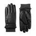 Isotoner Signature Men s Faux-Leather Sleekheat Gloves Black Size Medium