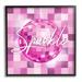Stupell Industries Sparkle Pink Disco Ball Pattern On Wood by Martina Pavlova Graphic Art Wood in Brown/Pink | 24 H x 24 W x 1.5 D in | Wayfair