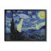 Stupell Industries Starry Night Classic Alien UFOs by Lil' Rue Wood in Blue/Brown | 20 H x 16 W x 1.5 D in | Wayfair aw-295_fr_16x20