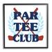 Stupell Industries Par Tee Club Golf Clubs Framed On Wood by Lil' Rue Graphic Art Wood in Blue/Brown/Red | 17 H x 17 W x 1.5 D in | Wayfair