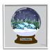 Stupell Industries Merry Christmas Winter Snow Globe Framed On by Ale Saiz Studio Graphic Art in Blue/Brown/Green | 17 H x 17 W x 1.5 D in | Wayfair