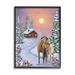 Stupell Industries Holiday Horses Winter Scene Framed On Wood by Lemon & Sugar Painting Wood in Brown/Green/Yellow | 30 H x 24 W x 1.5 D in | Wayfair