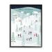 Stupell Industries Merry Christmas Winter Ice Skating Framed On by Andrew Thornton Graphic Art in Blue/Brown | 20 H x 16 W x 1.5 D in | Wayfair