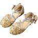 NIUREDLTD Children s Girls Dress Shoes Princess Sandals Summer Baotou Flat Leather Shoes Dance Shoes Size 34