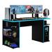 Wade Logan® Gaiana Gaming Desk Wood in Blue/Black | 29.53 H x 53.54 W x 23.62 D in | Wayfair EF30C2CD92514BDBBCD4A884BFFDAC9A