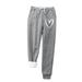 nsendm Baseball Pants Women s Wide Leg Cotton Linen Pants High Waist Adjustable Lounge Trousers Grey XXL