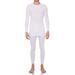 Rocky Menâ€™s Thermal Underwear Set Insulated Top & Bottom Base Layer For Cold Weather White Medium