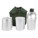 YLLSF 3pcs Cookware Set Aluminum Mess Tin Water Bottle Wood Stove Kit with Cover Bag