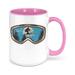 Skiing Coffee Mug Ski Goggles Ski Mug Gift For Skier Skiing Cup Gift For Him Skier Coffee Mug Skiing Goggles Mountain Mug Ski Cup PINK