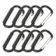 Ozark Trail Aluminum Jumbo Carabiner Clips with Comfortable Grip 8-pack Black