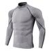 Men s Breathable Sports Winter Underwear Base Layer Top Stight-fitting Long-sleeved Quick-Drying Fitness Top