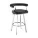 Corrigan Studio® Hollie-May Mid-century Swivel Counter or Bar Height Bar Stool w/ Open Back in Faux Leather | 38 H x 23.5 W x 21.5 D in | Wayfair
