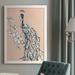 House of Hampton® Peacock in Gold IV - Single Picture Frame Print on Canvas Canvas, Solid Wood in Gray/Pink | 37.5 H x 27.5 W x 1 D in | Wayfair