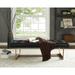 Everly Quinn Coreyona Faux Leather Bench Faux Leather/Upholstered/Leather in Black | 15 H x 50.2 W x 24.2 D in | Wayfair